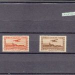 CREXT0233BIS SELLOS SARRE CAT Nº AEREOS 3-4 EL Nº 3 USADO Y EL Nº 4 CON GOMA Y RESTOS DE PAPEL AL DORSO