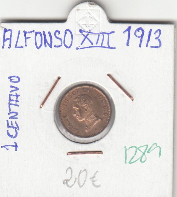 imagen-13-10166.jpg CRE1289 MONEDA ESPAÑA ALFONSO XIII 1 CENTIMO 1913 - Imagen 1