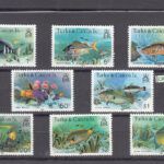CRSEXT0275 SELLOS TURK & CAICOS Nº CAT 563-70 XX SIN CHARNELA
