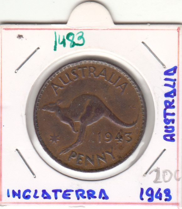 imagen-13-10391.jpg CR1483 MONEDA AUSTRALIA 1 PENIQUE 1943 MBC - Imagen 1