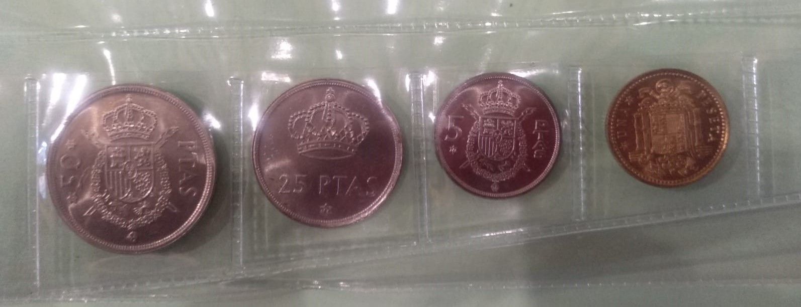imagen-13-10482.jpg C1975 SERIE DE 4 MONEDAS ESPAÑA 1975 ESTRELLA 79 - Imagen 1
