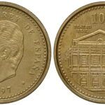 C1997 MONEDA ESPAÑA 100 PESETAS 1997 FLOR ABAJO SIN CIRCULAR 1.