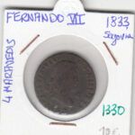 CRE1330 4 MARAVEDIS FERNANDO VII 1833 SEGOVIA