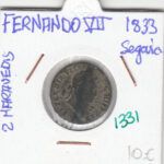 CRE1331 2 MARAVEDIS FERNANDO VII 1833 SEGOVIA MBC