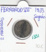 CRE1331 2 MARAVEDIS FERNANDO VII 1833 SEGOVIA MBC