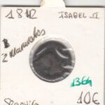 CRE1364 MONEDA ESPAÑA ISABEL II 2 MARAVEDIES 1842 SEGOVIA