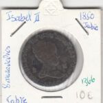 CRE1366 MONEDA ESPAÑA ISABEL II 8 MARAVEDIES 1850 JUBIA