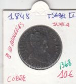 CRE1368 MONEDA ESPAÑA ISABEL II 8 MARAVEDIES 1848 JUBIA