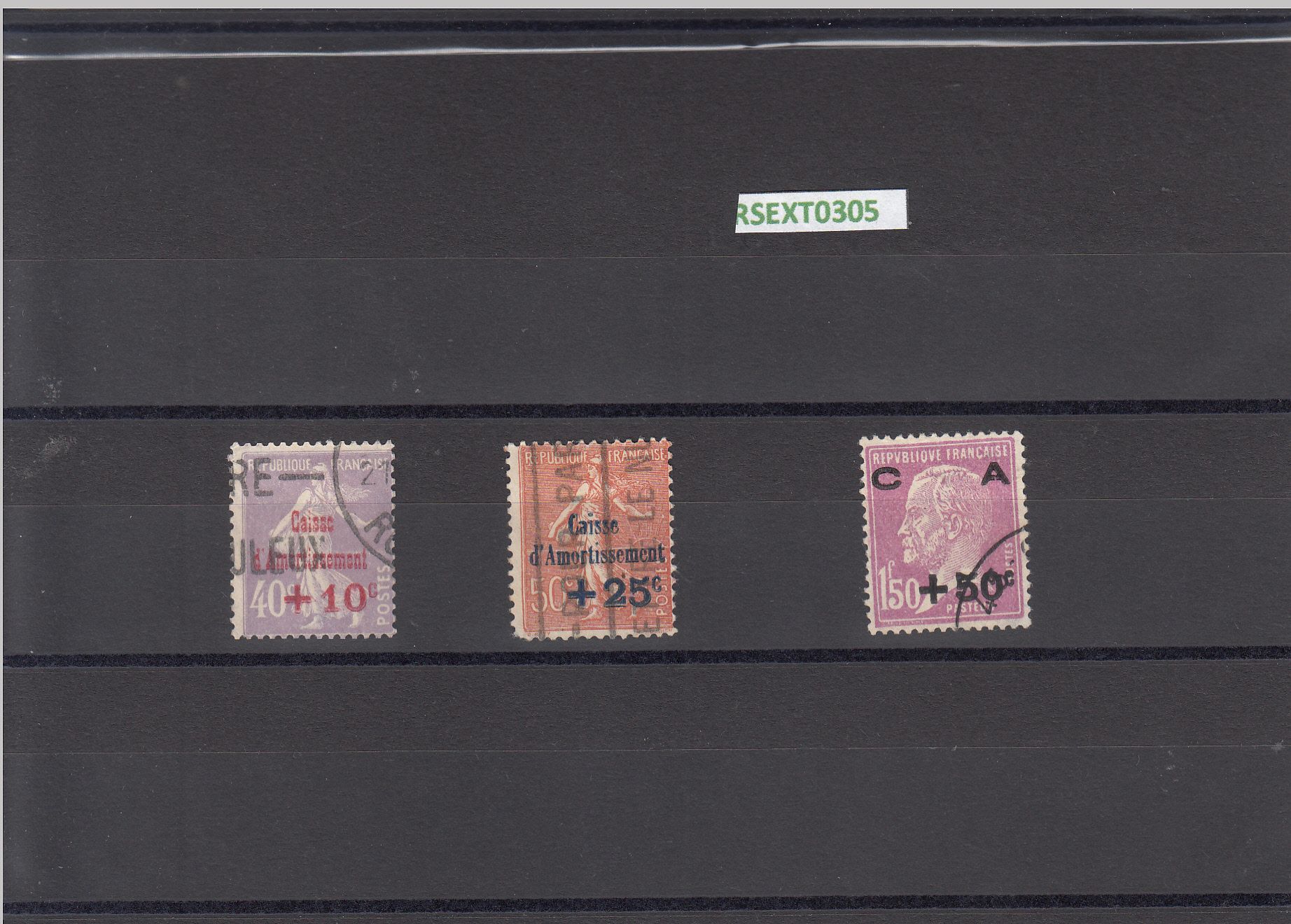 imagen-13-10738.jpg CRSEXT0305 SELLOS FRANCIA Nº CAT 249-51 USADOS - Imagen 1