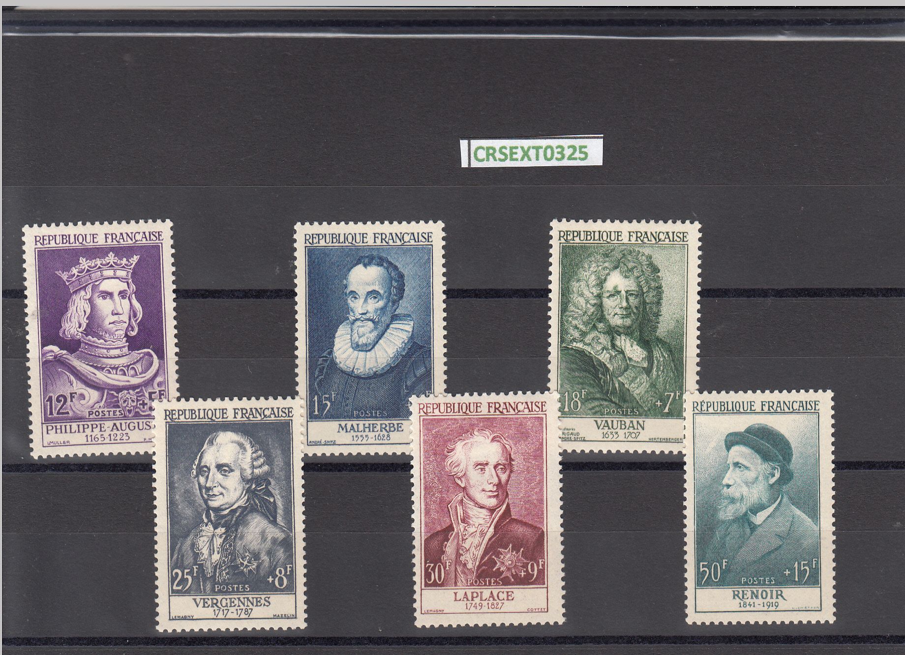 imagen-13-10758.jpg CRSEXT0325 SELLOS FRANCIA Nº CAT 1027-32 X CON CHARNELA - Imagen 1
