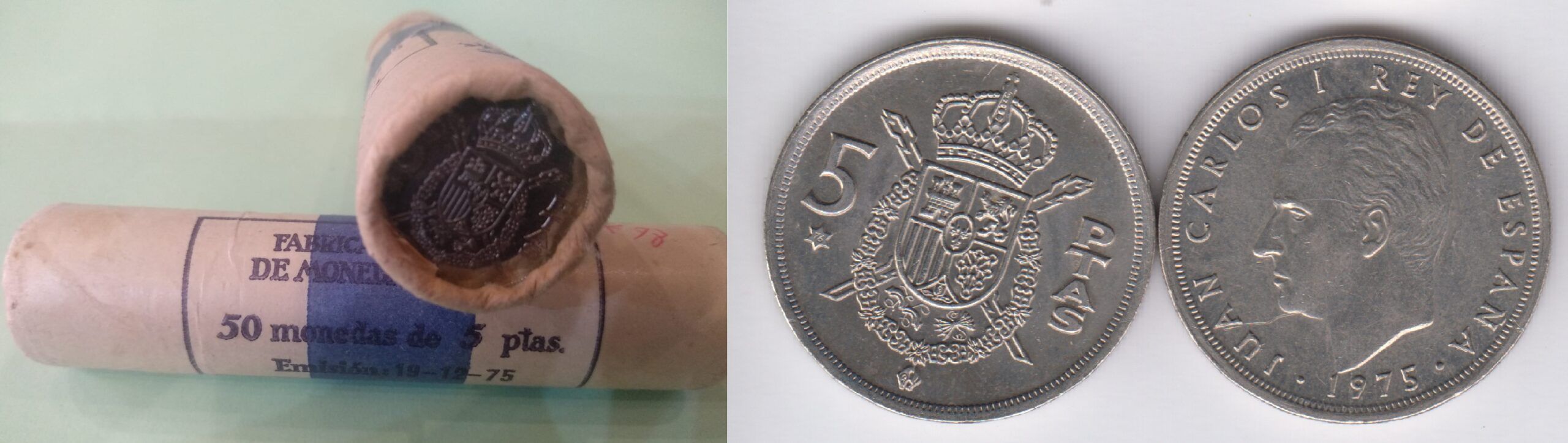 imagen-13-10795.jpg C1975 CARTUCHO CON 50 MONEDAS ESPAÑA 5 PESETAS 1975 ESTRELLA 78 SIN CIRCULAR - Imagen 1