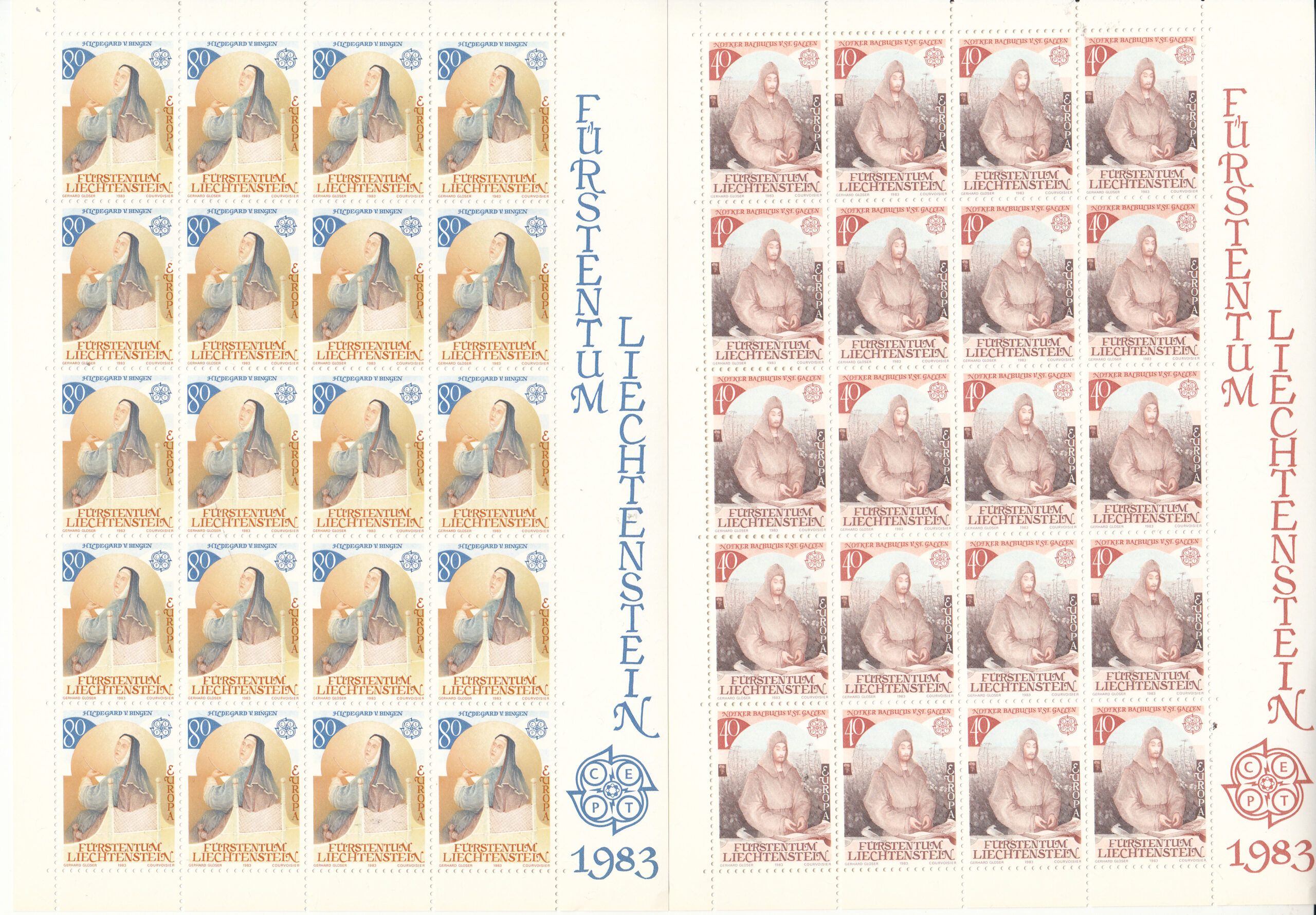 imagen-13-10856.jpg CRSEXT0356 SELLOS LIECHTENSTEIN TEMA EUROPA 1983 MINIPLIEGOS XX SIN CHARNELA - Imagen 1