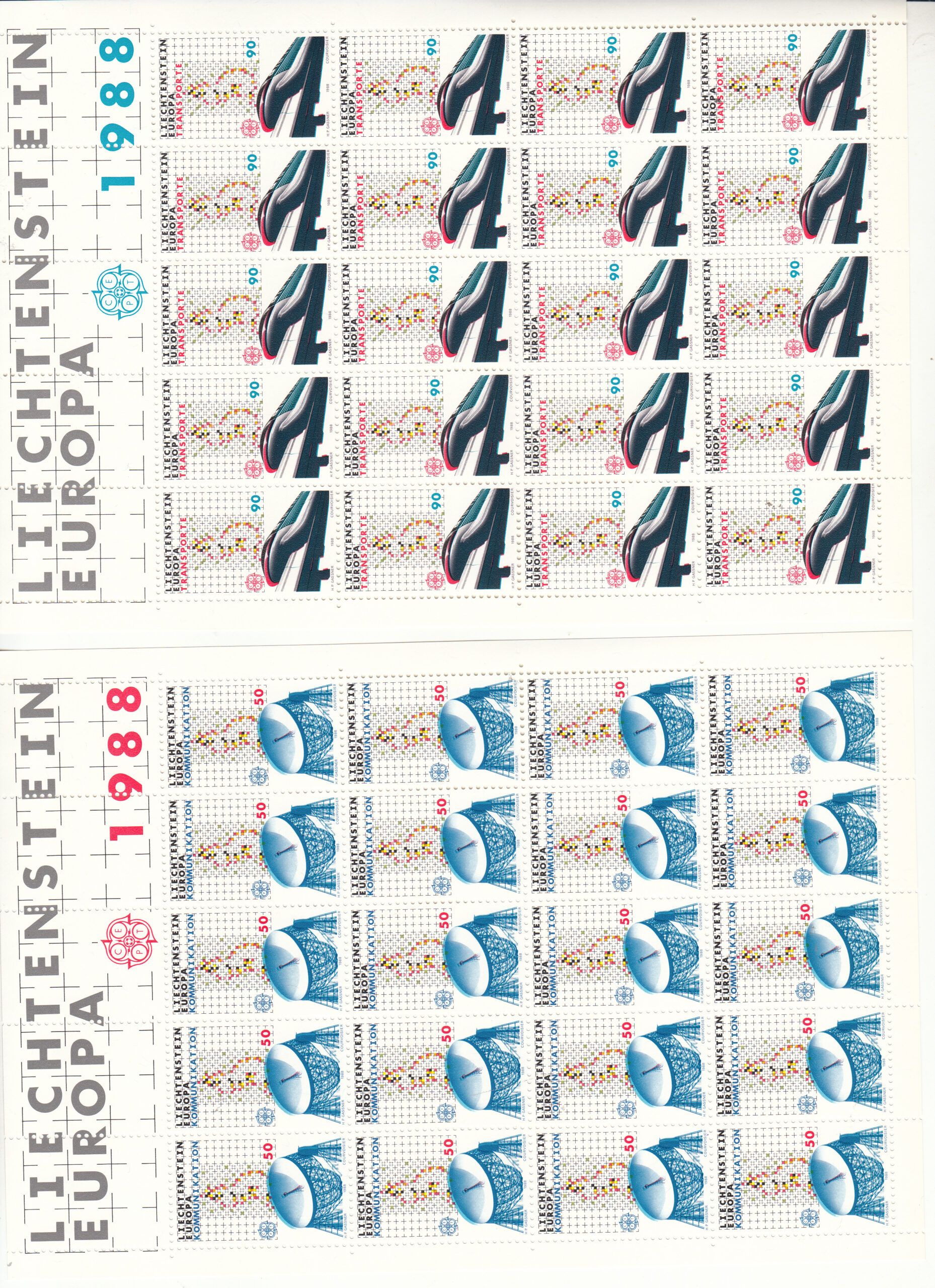 imagen-13-10861.jpg CRSEXT0383 SELLOS LIECHTENSTEIN TEMA EUROPA 1988 MINIPLIEGOS XX SIN CHARNELA - Imagen 1