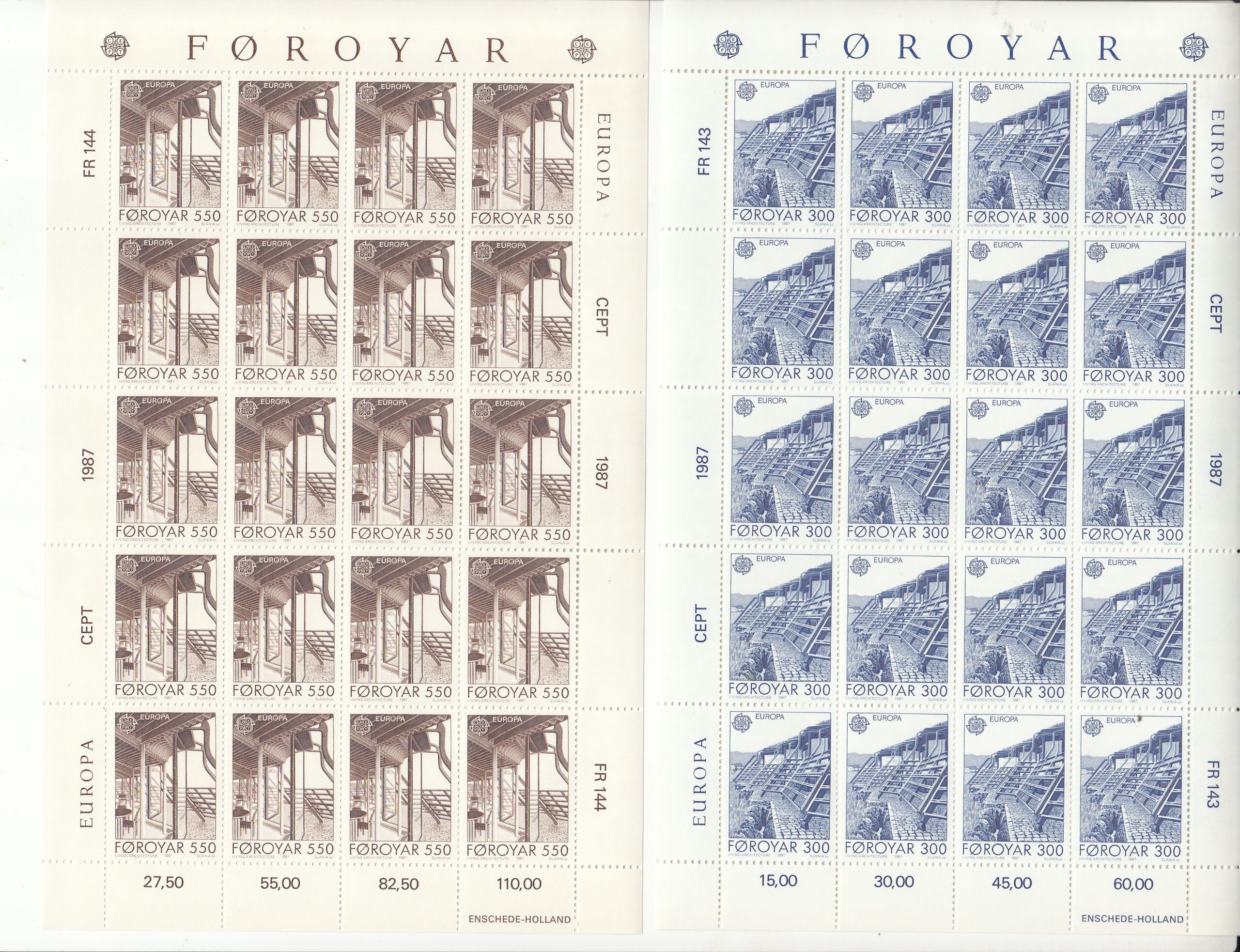 imagen-13-10871.jpg CRSEXT0370 SELLOS FEROE TEMA EUROPA 1987 MINIPLIEGO XX SIN CHARNELA - Imagen 1