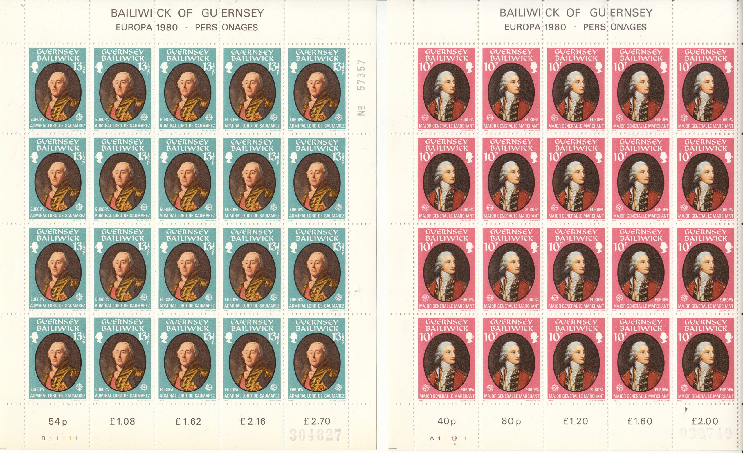 imagen-13-10874.jpg CRSEXT0352 SELLOS GUERNSEY TEMA EUROPA 1980 MINIPLIEGOS XX SIN CHARNELA - Imagen 1