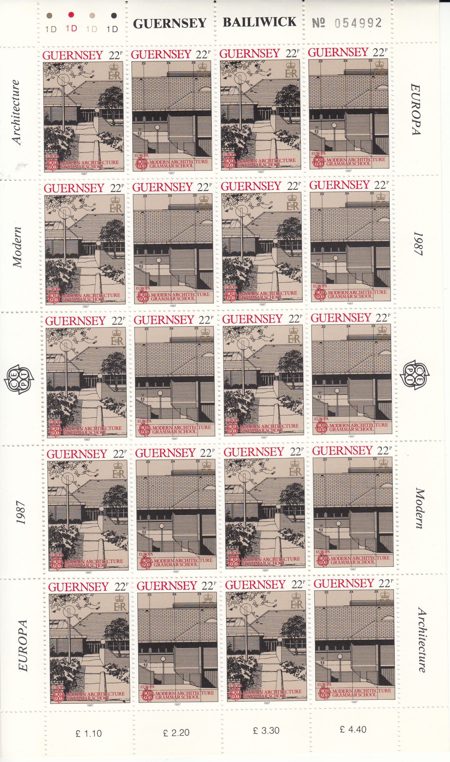 imagen-13-10885.jpg CRSEXT0374 SELLOS GUERNSEY TEMA EUROPA 1988 MINIPLIEGOS XX SIN CHARNELA - Imagen 1