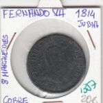 CRE1357 MONEDA ESPAÑA FERNANDO VII 8 MARAVEDIES 1814 JUBIA