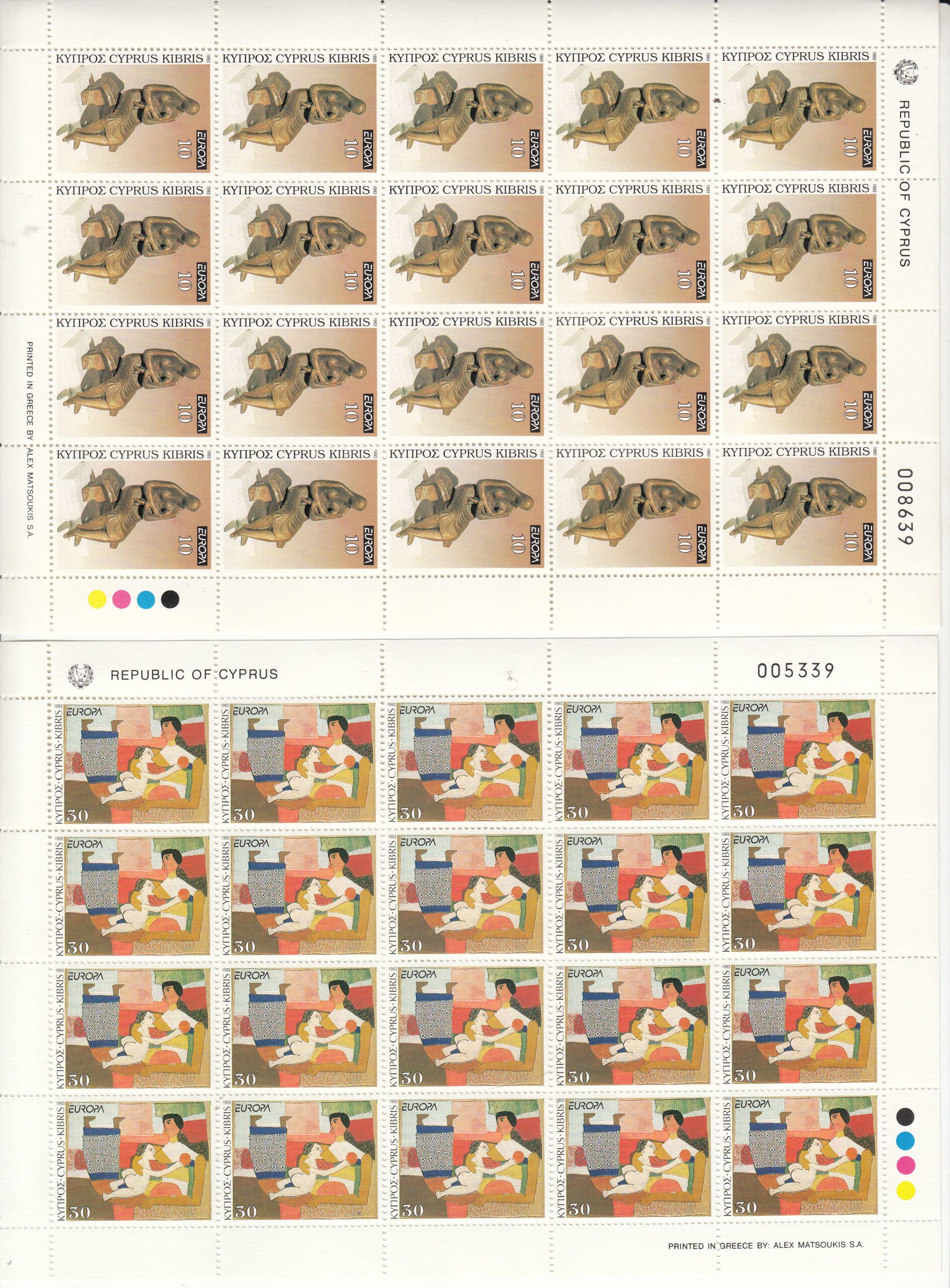 imagen-13-10934.jpg CRSEXT0408 SELLOS CHIPRE TEMA EUROPA 1993 MINIPLIEGOS - Imagen 1
