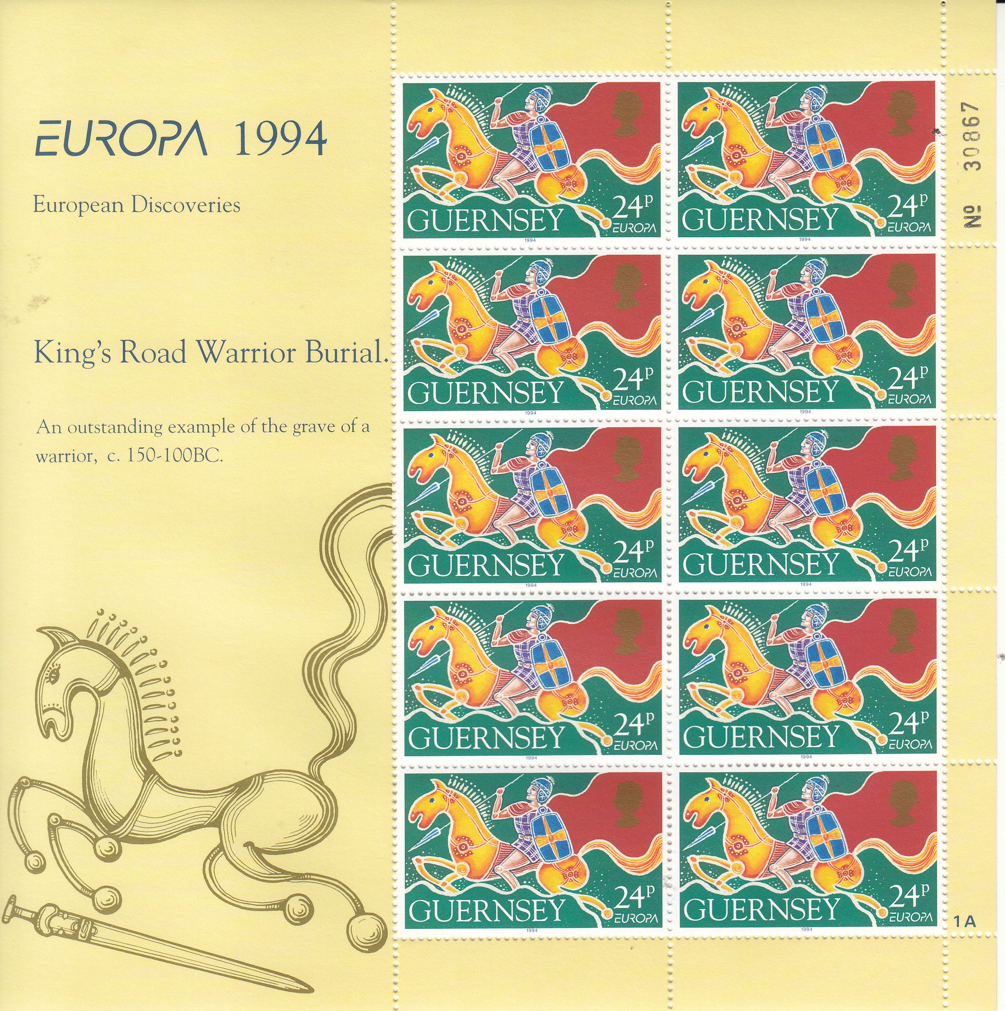imagen-13-10940.jpg CRSEXT0420 SELLOS GUERNSEY TEMA EUROPA 1994 MINIPLIEGOS - Imagen 1