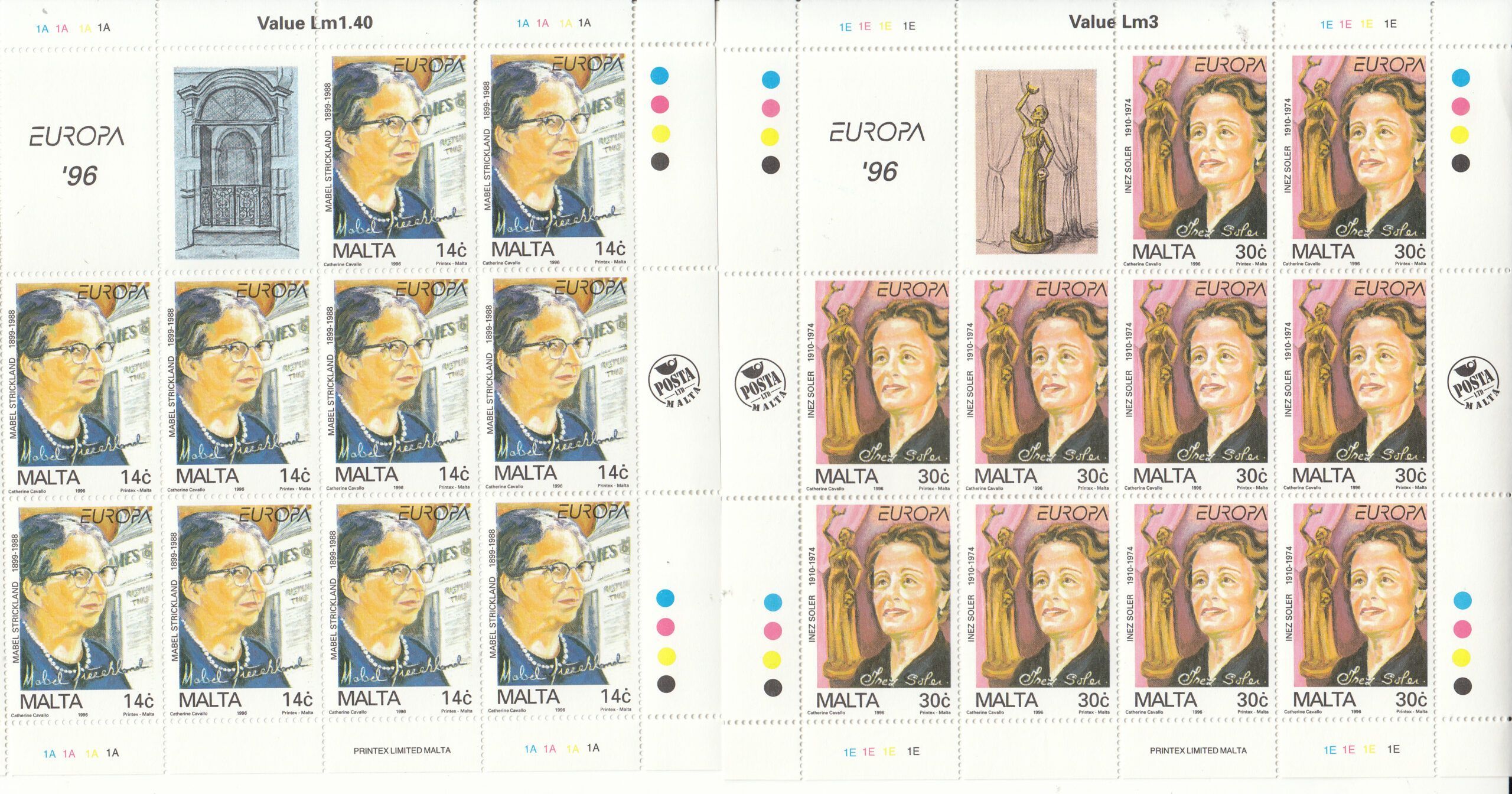imagen-13-10944.jpg CRSEXT0428 SELLOS MALTA TEMA EUROPA 1996 MINIPLIEGOS - Imagen 1
