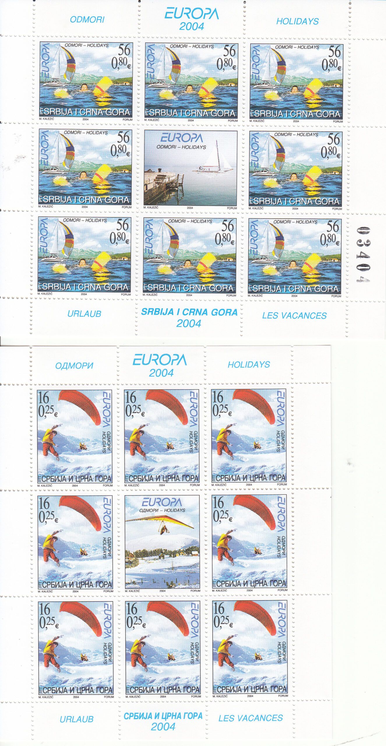 imagen-13-10952.jpg CRSEXT0444 SELLOS SERBIA TEMA EUROPA 2004 MINIPLIEGOS - Imagen 1