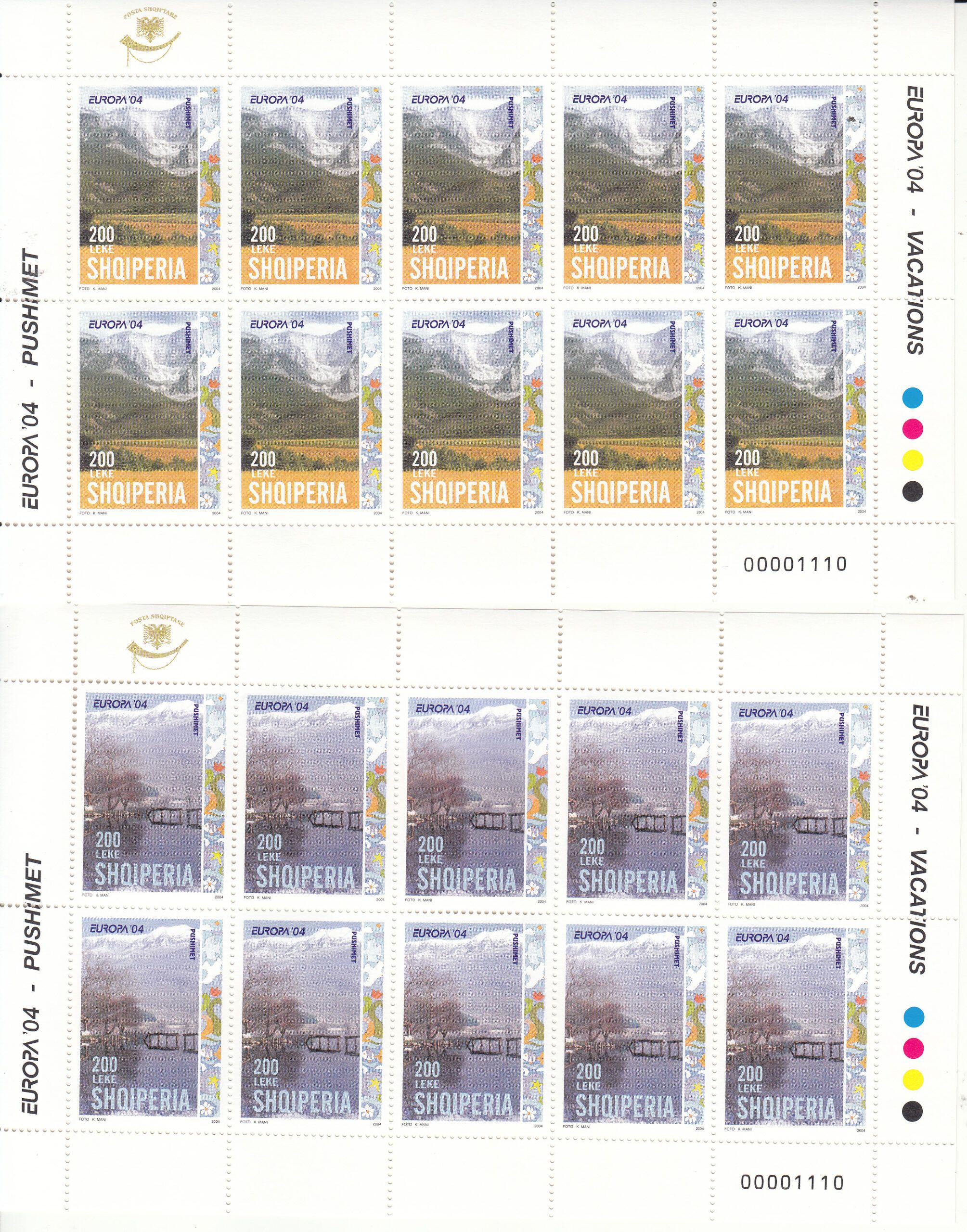 imagen-13-10975.jpg CRSEXT0431 SELLOS ALBANIA TEMA EUROPA 2004 MINIPLIEGOS - Imagen 1