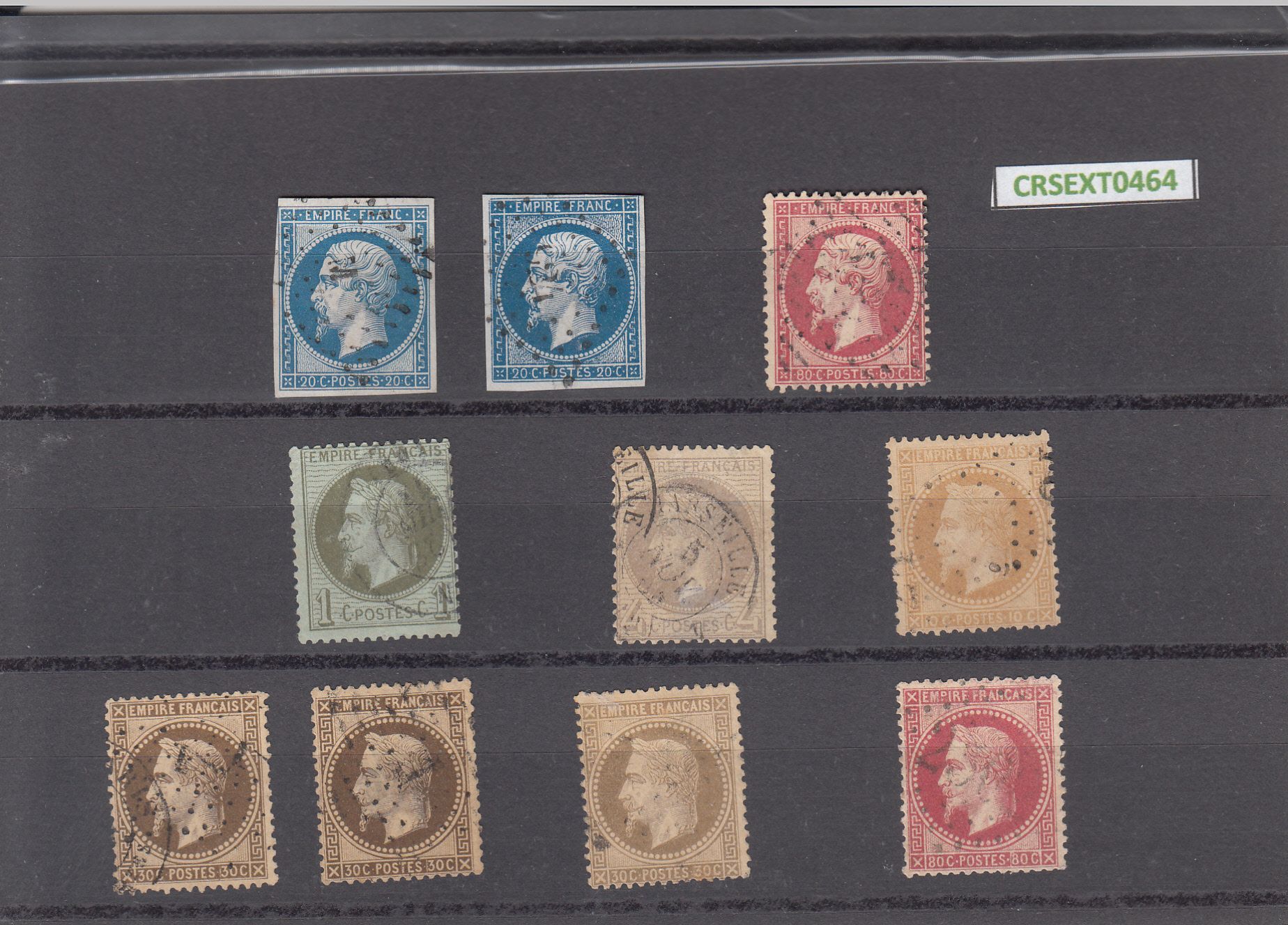 imagen-13-11114.jpg CRSEXT0464 LOTE DE 10 SELLOS FRANCIA DE NAPOLEON. VER FOTO DESCRIPCION - Imagen 1
