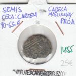 CRE1455 MONEDA IBERA SEMIS CARTEIA 90-65 A.C