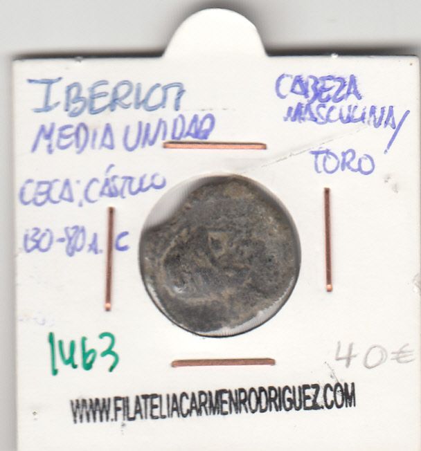 imagen-13-11153.jpg CRE1463 MONEDA IBERA MEDIA UNIDAD CASTULO 130-80 A.C - Imagen 1