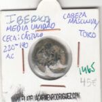 CRE1465 MONEDA IBERA MEDIA UNIDAD CÁSTULO 220-190 A.C