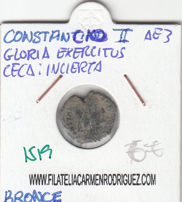 imagen-13-11251.jpg CRE1519 Ae3 de Ceca Incierta Constancio II/Gloria Exercitus - Imagen 1
