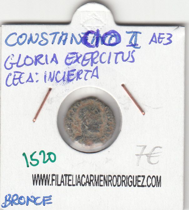 imagen-13-11252.jpg CRE1520 Ae3 de Ceca Incierta Constancio II/Gloria Exercitus - Imagen 1