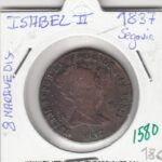 CRE1580 MONEDA ESPAÑA ISABEL II 1837 SEGOVIA 8 MARAVEDIS