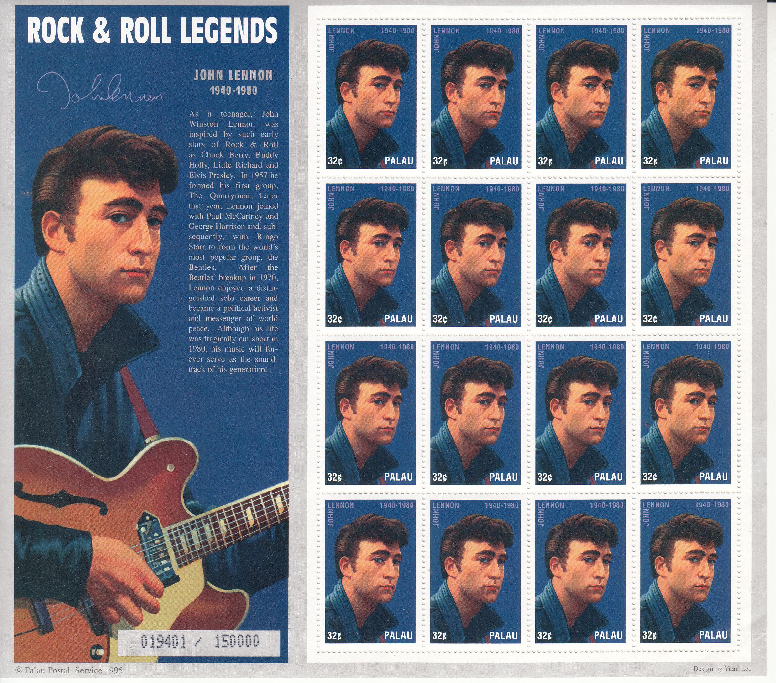 imagen-13-11321.jpg CRSEXT0489 SELLOS HOJA BLOQUE LEYENDAS ROCK & ROLL NUEVO - Imagen 1