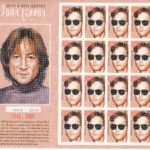 CRSEXT0492 SELLOS HOJA BLOQUE LEYENDAS ROCK & ROLL JOHN LENNON NUEVO
