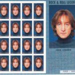 CRSEXT0493 SELLOS HOJA BLOQUE LEYENDAS ROCK & ROLL JOHN LENNON NUEVO