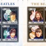 CRSEXT0497 SELLOS HOJA BLOQUE SANTO TOME Y PRINCIPE LOS BEATLES NUEVOS