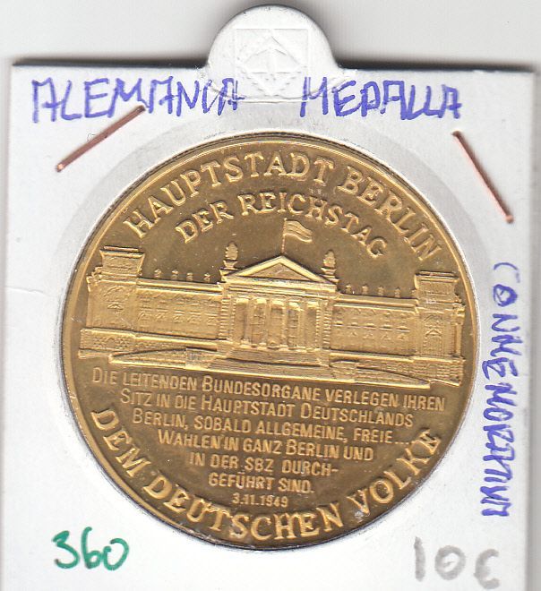 imagen-13-11354.jpg CRM0360 MEDALLA ALEMANIA CONMEMORATIVA SIN CIRCULAR - Imagen 1
