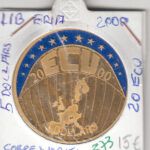 CRM0373 MEDALLA LIBERIA 5 DOLARES 20 ECUS SIN CIRCULAR