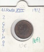 CRE1691 MONEDA ESPAÑA ALFONSO XIII 2 CENTIMOS 1912