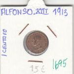 CRE1695 MONEDA ESPAÑA ALFONSO XIII 1 CENTIMOS 1913
