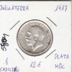 E5804 MONEDA INGLATERRA 1 SHILLING 1917 PLATA MBC