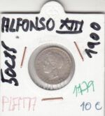 CRE1779 MONEDA ESPAÑA ALFONSO XIII PLATA 50 CENTIMOS 1900