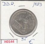 H0144 MONEDA ALEMANIA DDR 5 MARCOS 1983 SIN CIRCULAR