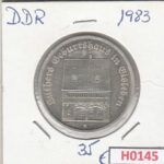 H0145 MONEDA ALEMANIA DDR 5 MARCOS 1983 SIN CIRCULAR