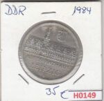 H0149 MONEDA ALEMANIA DDR 5 MARCOS 1984 SIN CIRCULAR