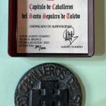 CREXP286 MEDALLA CAPITULO DE CABALLEROS DEL SANTO SEPULCRO DE TOLEDO 2003 196 GRMOS NUEVA