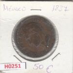 H0251 MONEDA MONACO 5 CENTIMOS 1837 BC