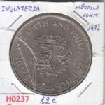 H0237 MEDALLA CONMEMORATIVA INGLATERRA 1972 SIN CIRCULAR