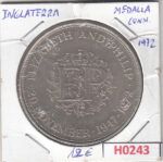 H0243 MEDALLA CONMEMORATIVA INGLATERRA 1972 SIN CIRCULAR